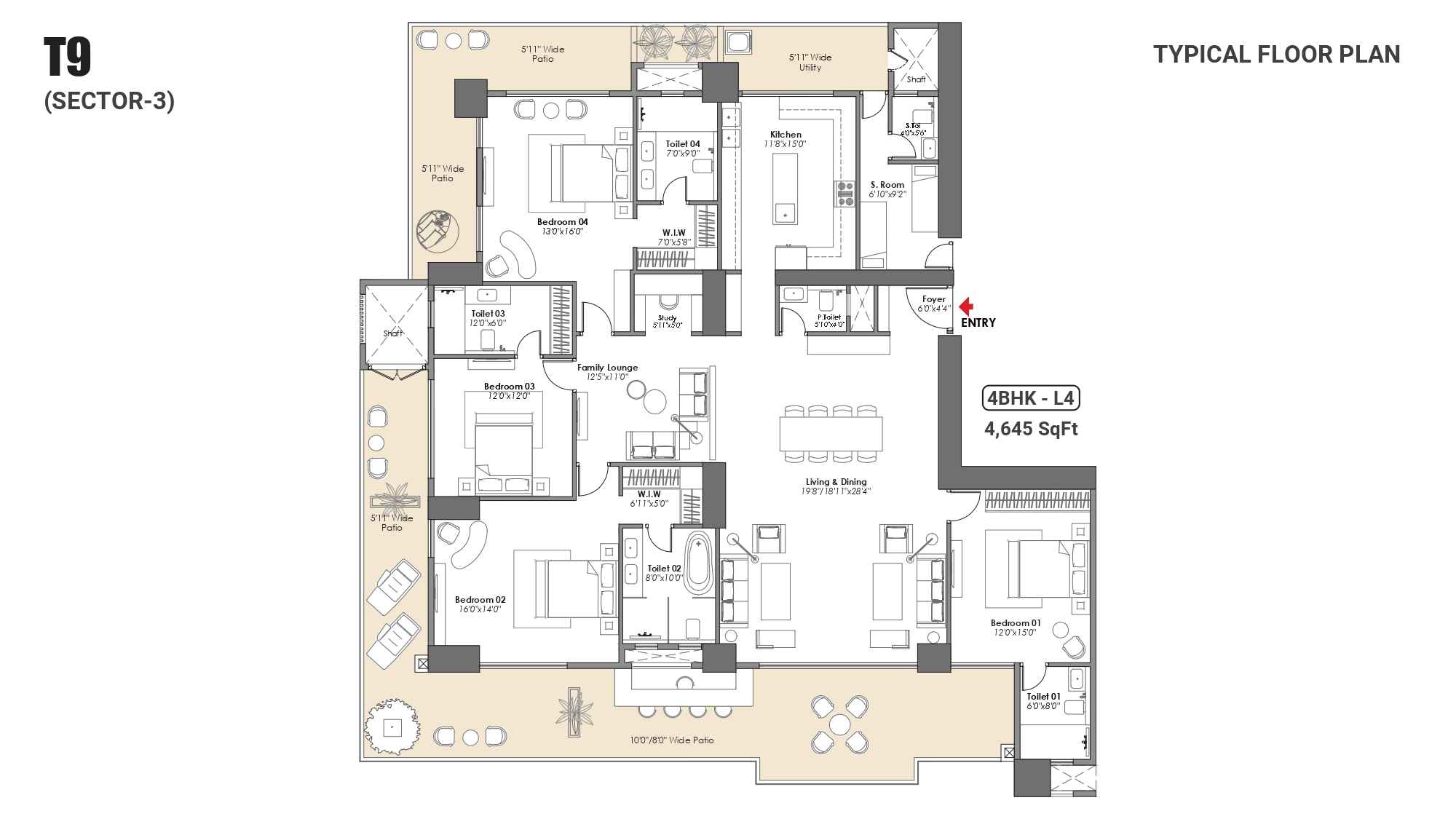 Whiteland The Aspen Iconic 4Bhk